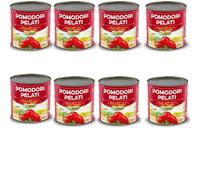 X8 Confezioni POMODORI PELATI INTERI IN SUCCO DI POMODORO 2,5kg a confezione