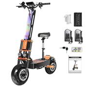 X8 Pro muslimah scooter elettrico pneumatici fuoristrada da 14 pollici 95 km/h display LCD scooter elettrico pieghevole con sedili 6000W-45V-20AH