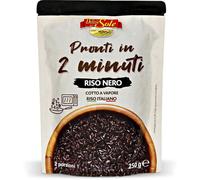X8 Riso nero integrale pronto in 2 minuti Cotto a vapore riso italiano 250g