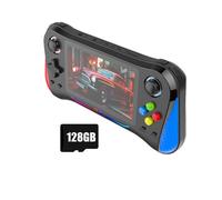 X8M Retro Video Handheld Game Console 128GB 25000+ Games 4.5inch IPS Screen Support Multiple Emulators Black Red