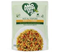 X9 Confezioni Piatti Pronti Riso al curry con mix verdure al vapore 220 g