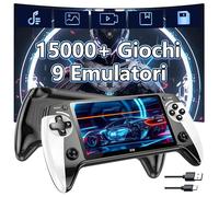 X9 Console di gioco portatile retrò Schermo HD da 5,5",15000+ giochi Console di gioco retrò con 9 emulatori,emulatore portatile Supporta la connessione a TV/controller Bluetooth,e-book Plug&Play
