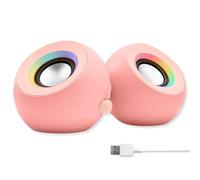 X9 Performance Altoparlanti per computer con Bluetooth, USB e AUX, connessione tripla modalità, doppio driver da 2,2", illuminazione RGB, toni pastello colorati per lavoro e gioco, altoparlanti