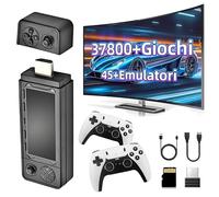 X9 Pro Console per giochi retrò, oltre 37800 giochi classici,oltre 45 emulatori,Game Stick 4K HD con doppio controller wireless 2.4G,Emuelec 4.3,console per giochi retrò Plug and Play (64G)