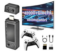 X9 Pro Console per giochi retrò, oltre 42000 giochi classici,oltre 50 emulatori,Game Stick 4K HD con doppio controller wireless 2.4G,Emuelec 4.3,console per giochi retrò Plug and Play (128G)