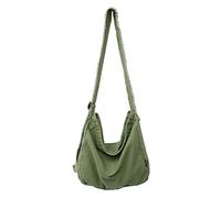 XACKWUERO Moda femminile Borsa a tracolla in tela Borsa grande Hobo Borsa Shopping con tracolla regolabile (Verde)