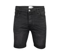 Xact Bermuda Jeans Uomo Stretch Taglio Regolare 5 Tasche Zip Pantaloncini Denim Estate Casual (Black Wash) 38