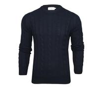 Xact Maglione da Uomo a Girocollo a trecce (Marina Militare) XXL