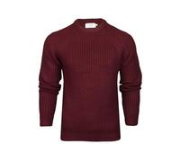 Xact Maglione Girocollo a Maglia Grossa con Maniche Raglan per Uomo (Borgogna) XL