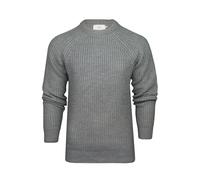 Xact Maglione Girocollo a Maglia Grossa con Maniche Raglan per Uomo (Grigio Medio) XL