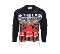 Xact Maglione Natalizio da Uomo, Tema Divertente e Birichino (On The Lash - Ink) S