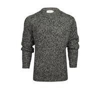 Xact Maglione Torsione Girocollo a Maglia Grossa con Maniche Raglan per Uomo (Black) L