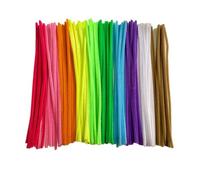 XAGMODSHN 100 pezzi Fuzzy Stick Colorato Bend Stick Soft Pipe Cleaners Chenilles Steli per Craft Decorazione Creativa Scuola Progetti