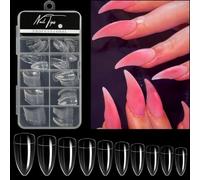 XAGMODSHN 100Pcs Halloween Strega Unghie Finte Artiglio Dito Puntelli Strega Unghie Costume di Halloween Artigli Strega Puntelli Accessori