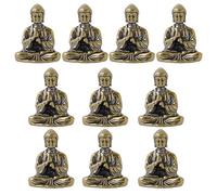 XAGMODSHN 10PCS Piccolo Ottone Buddha Statua Figurine Cinesi Sakyamuni Buddhismi Figure Scritture Viaggio Culto Decorazione Casa