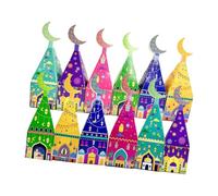 XAGMODSHN 12 Supporti per dolcetti a Forma moschea per Matrimoni, A | Regali per eventi culturali per cerimonie tradizionali, confezioni regalo mediorientali, organizzazione della