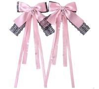 XAGMODSHN 1Pair Fiocchi Del Nastro Fermagli Dei Capelli Unici Colori Solidi di Modo Hairpieces Accessori Eleganti Per Le Femmine