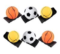 XAGMODSHN 6 Rimbalzi Polso Pallone Elasticità Elasticità Pallone da Polso Footband Giocattolo Football Fortenze Restituire Braccialetti Baseball Calcio per Bambini Bambini