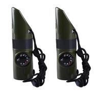 XAGMODSHN 7 Funzionalità Funzione Fischietti Sopravvivenza con Flashermometri della Torcia delle Bussole per Fischio Emergenza da Esterno per Esterni Esterni con Termometri