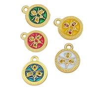 XAGMODSHN Accessori per la creazione di gioielli a cinque vie Dio della ricchezza Ciondolo per braccialetti e collane che fanno materiali in lega robusti accessori per attività religiose, Misura unica