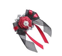 XAGMODSHN Accessorio per testa di Halloween, velo in pizzo nero con clip per capelli invisibile, decorazione per feste di danza, accessorio per Halloween