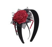 XAGMODSHN Accessorio per testa di Halloween, velo in pizzo nero con clip per capelli invisibile, decorazione per feste di danza, accessorio per Halloween