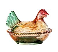XAGMODSHN Bicchieri a Forma Pollo Caramelle Ciotola Retrò Con Coperchio Da Dessert Ciotola Ornamento Per Decorazioni Per La Casa Barattoli Con Coperchio Decorativo