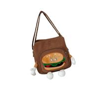 XAGMODSHN Borsa a tracolla alla moda per hamburger, multifunzione, in velluto a coste, tiene saldamente il portafoglio del telefono e le chiavi, cachi