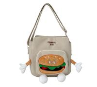 XAGMODSHN Borsa a tracolla alla moda per hamburger, multifunzione, in velluto a coste, tiene saldamente il portafoglio del telefono e le chiavi, Bianco Ape