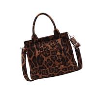 XAGMODSHN Borsa da donna alla moda borsa a tracolla con motivo leopardo borsa a tracolla alla moda borsa a tracolla borsa con manico superiore piccola borsa quadrata, Marrone