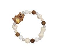 XAGMODSHN Bracciale con Perline in Ceramica con Orso La più recente Dichiarazione per Studenti, Gioielli per Adulti, Regalo Bracciale con Animali in Ceramica alla