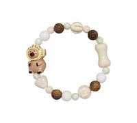 XAGMODSHN Bracciale con Perline in Ceramica con Orso La più recente Dichiarazione per Studenti, Gioielli per Adulti, Regalo Bracciale con Animali in Ceramica alla