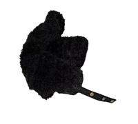 XAGMODSHN Caldi paraorecchie in peluche per il freddo invernale, cappello da cacciatore per varie età, con fodere spesse, elegante trapper invernale, Nero , Taglia unica