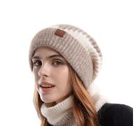 XAGMODSHN Cappello Trapper Addensare Ushanka Caldo Inverno All'aperto Costume Accessorio Caldo Ushanka Scaldacollo Trapper Neck Gaiter Cappello Donna Inverno, Beige, Taglia unica