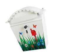 XAGMODSHN Cassetta postale da parete per case coloniche, resistente alla ruggine, in ferro, a tema uccelli e piante, per portico, cortile, decorazione esterna, resistente alle intemperie, cassetta