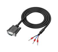 XAGMODSHN Cavo maschio DB9s del porto di 9 Pin con 3 struttura dei centri e connettore terminale del PVC del collegamento dei tubulari