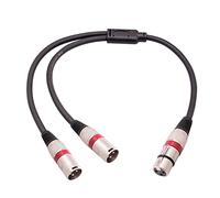 XAGMODSHN Cavo splitter adattatore a 3 pin, da femmina a maschio, cavo bilanciato per microfono, 0,5 m