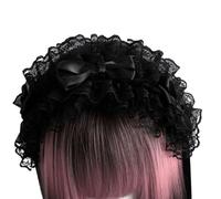 XAGMODSHN Cerchietto per capelli alla moda in pizzo con motivo a farfalla, per Halloween, da indossare tutti i giorni