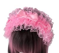 XAGMODSHN Cerchietto per capelli alla moda in pizzo con motivo a farfalla, per Halloween, da indossare tutti i giorni