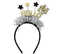 XAGMODSHN Cerchietto per capelli per feste di Capodanno, scintillante 2025 Karaoke Puntelli per foto Blingbling Cerchietto per capelli da discoteca Accessori per capelli per donne ragazze bambini