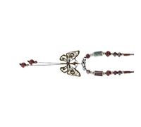 XAGMODSHN Collana con ciondolo a forma di farfalla, realizzata a mano, in ceramica, lunghezza regolabile, leggera, gioiello da donna, as described, Ceramica