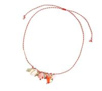 XAGMODSHN Collana con conchiglie e stelle marine in ceramica regolabile, ispirata al marino, con colori vivaci della dopamina, da donna, estati, spiaggia, ebreo, 80cm, Corda colorata, ceramica