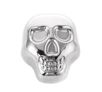 XAGMODSHN Cubo di ghiaccio in acciaio inossidabile a forma di teschio pietre da whisky riutilizzabili refrigeratori refrigeratori regalo di compleanno per papà lui marito