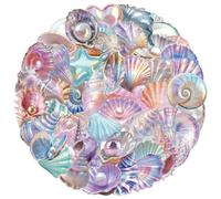 XAGMODSHN Decalcomanie con conchiglie scintillanti Adesivi rimovibili impermeabili per laptop Accessori elettronici Decorazione Personalizzazione Conchiglie scintillanti Decorazione per laptop Adesivi