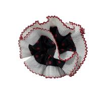 XAGMODSHN Elastici per capelli da donna in pizzo a doppio strato di moda per coda di cavallo oversize elastici per capelli a contrasto colore tutti gli abbinamenti