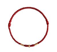 XAGMODSHN Elegant Traditional Red Rope Bracelet with Golden Bead Hand-Woven Good Luck Bangle Accessory Unique Sisters Gift Teen Girls Jewelry