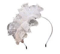 XAGMODSHN Elegante fascia fascinator in rete con piume, per cocktail, feste, matrimoni ed eventi speciali, accessori per costumi