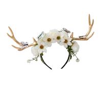 XAGMODSHN Fasce per capelli con corna di renna di Natale in panno morbido elastico per bambini adulti festa a tema decorazione per feste a tema familiare accessorio per costume di famiglia fasce