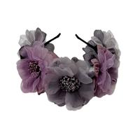XAGMODSHN Fasce per capelli con fiori artificiali fatte a mano, comoda decorazione per carnevale