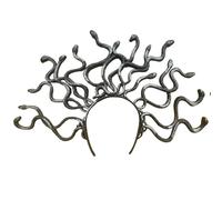 XAGMODSHN Fasce per capelli per Halloween Photo Booth Puntelli Metallico Serpente Fasce per capelli Party Copricapo Corone Fasce per la Musica Festival